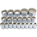 Lot de 21 Douilles avec profil 12 et 6 pans – Image 2